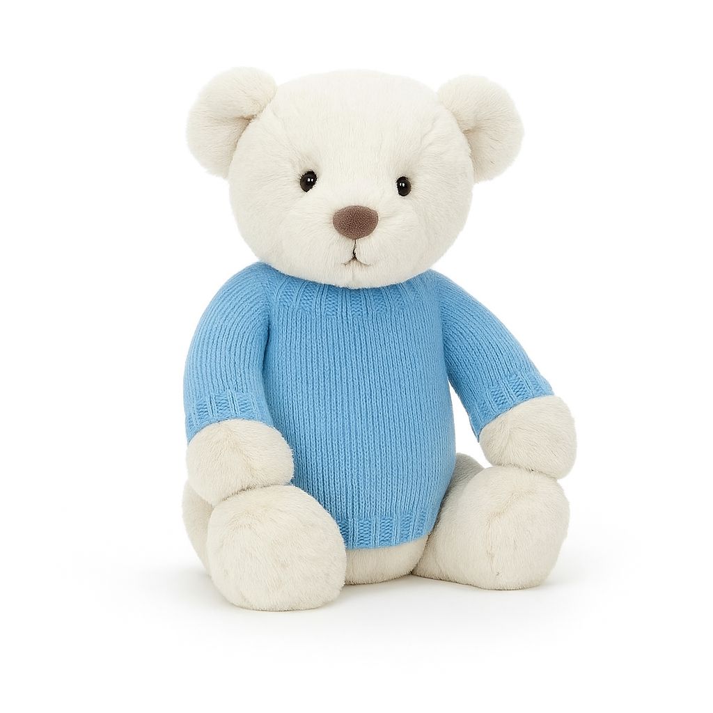 Soft Toy Knitted Jumper Baby Blue - ITS A BOY | Fits Medium Soft Toy (JUMPER ONLY) Cherrie Baby Boutique 