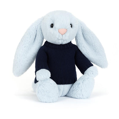 Soft Toy Knitted Jumper Navy - ITS A BOY | Fits Medium Bashful Jellycat (JUMPER ONLY) Cherrie Baby Boutique 