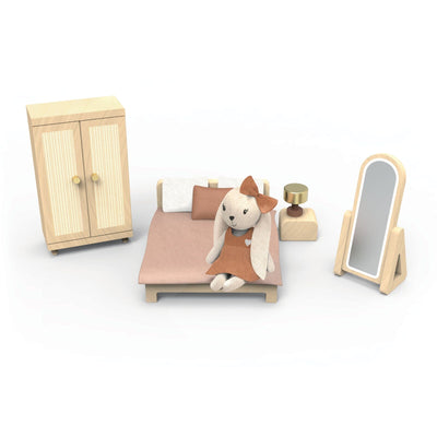 Speedy Monkey - Doll House Bedroom with 1 Character Wooden Toy Speedy Monkey 