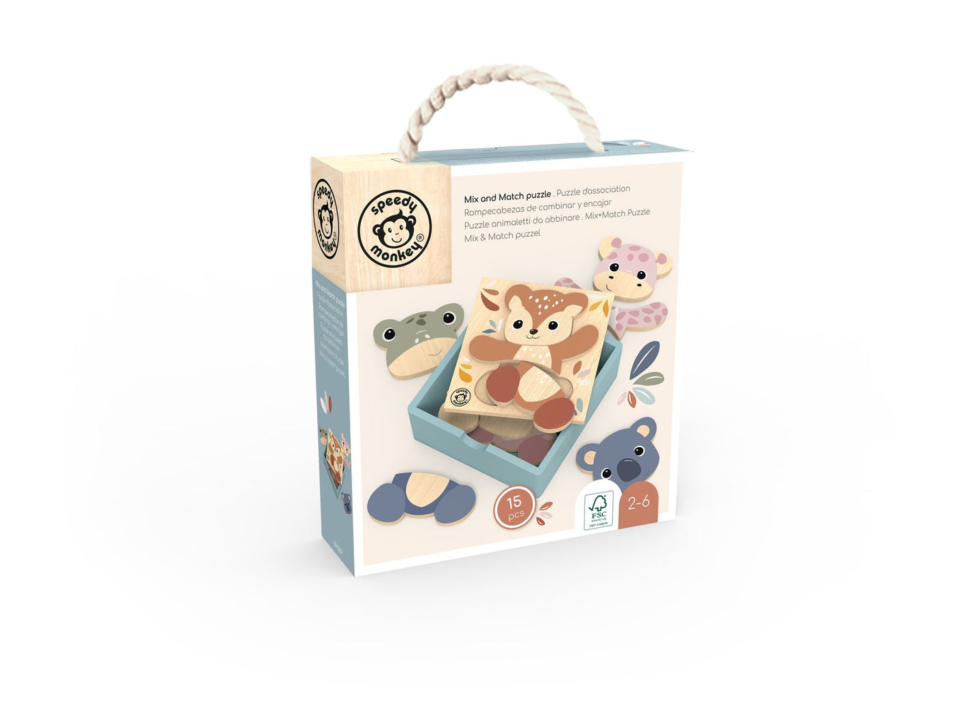 Speedy Monkey - Mix and Match Puzzle Wooden Toy Speedy Monkey 