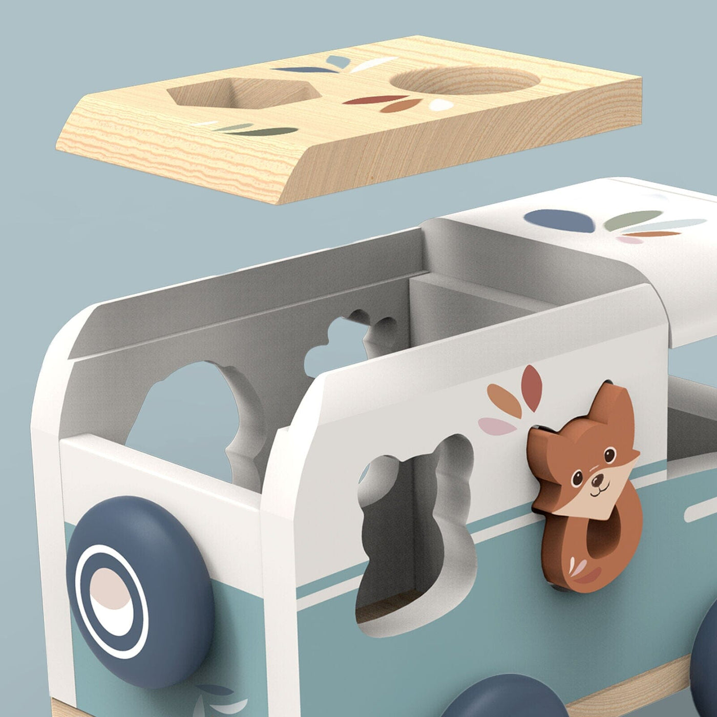 Speedy Monkey - Shape Sorter Van Wooden Toy Speedy Monkey 