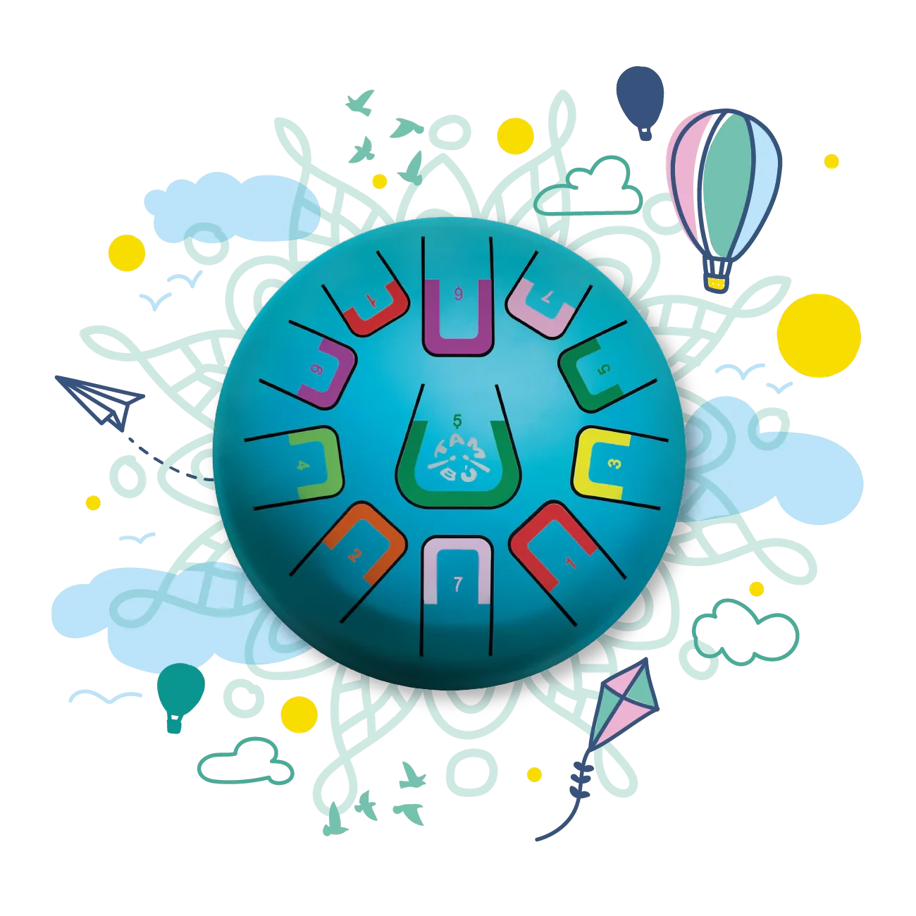 Tambú - Tongue Drum | Calm Sky Musical Toy Tambú 