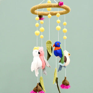 Tara Treasures Baby Cot Mobile - Australian Birds