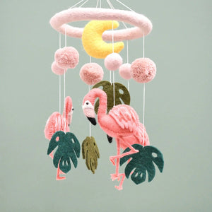 Tara Treasures Cot Mobile - Pink Flamingo Tiki