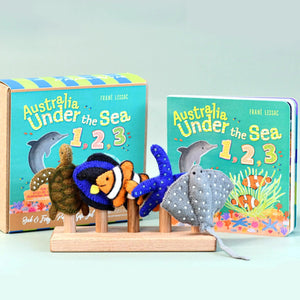 Tara Treasures Book and Finger Puppet Set - Australia Under the Sea 1, 2, 3