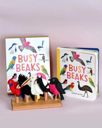 Tara Treasures - Busy Beaks Finger Puppets and Book Set Finger Puppets Tara Treasures 