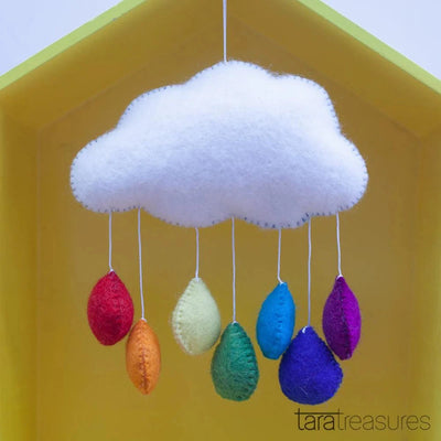 Tara Treasures Cot Nursery Mobile - Medium Rainbow Mobile Tara Treasures 