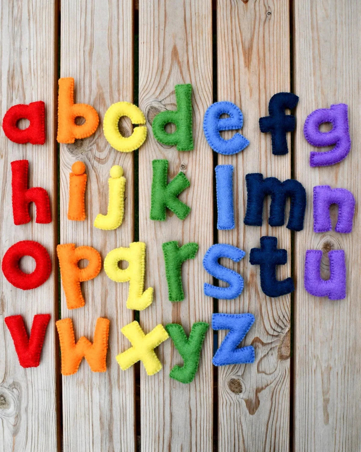 Tara Treasures - Felt Alphabet Lowercase Small Letters | Rainbow Colourful Felt Toy Tara Treasures 