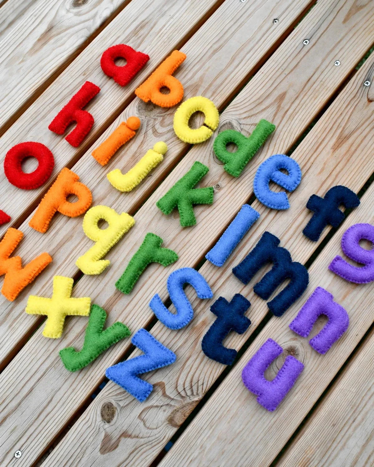Tara Treasures - Felt Alphabet Lowercase Small Letters | Rainbow Colourful Felt Toy Tara Treasures 