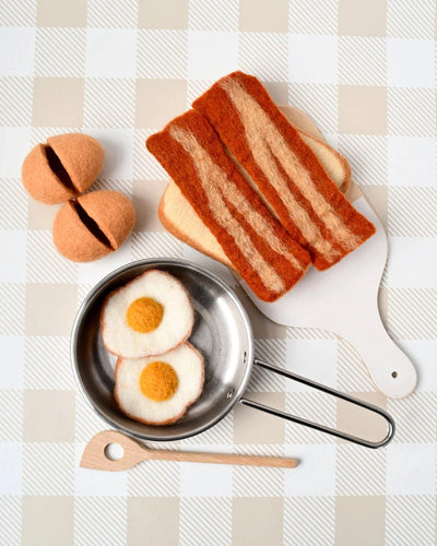 Tara Treasures - Felt Bacon and Eggs Breakfast Set Felt Toy Tara Treasures 