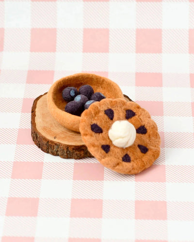 Tara Treasures - Felt Blueberry Pie Play Food Set Felt Toy Tara Treasures 