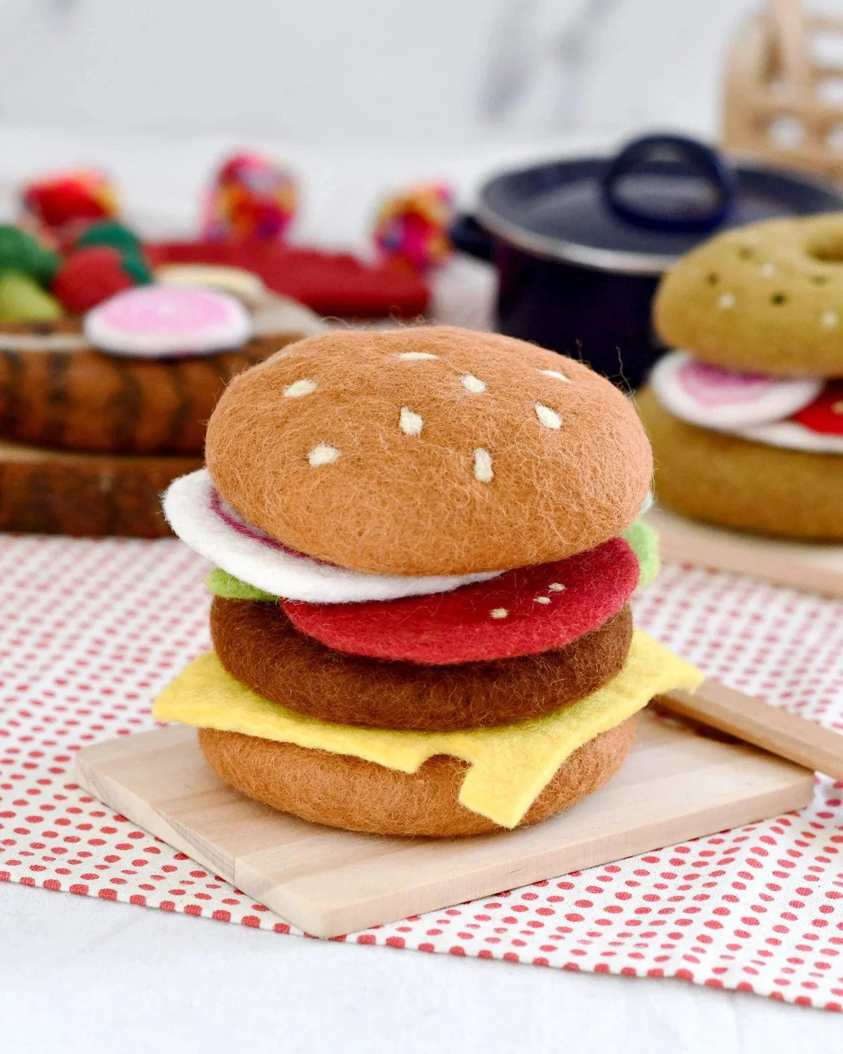 Tara Treasures - Felt Burger Stack Felt Toy Tara Treasures 