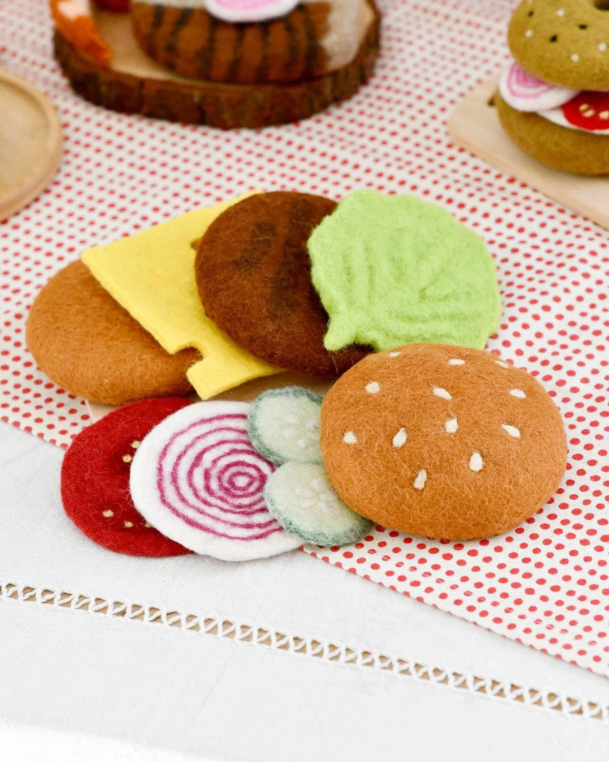Tara Treasures - Felt Burger Stack Felt Toy Tara Treasures 