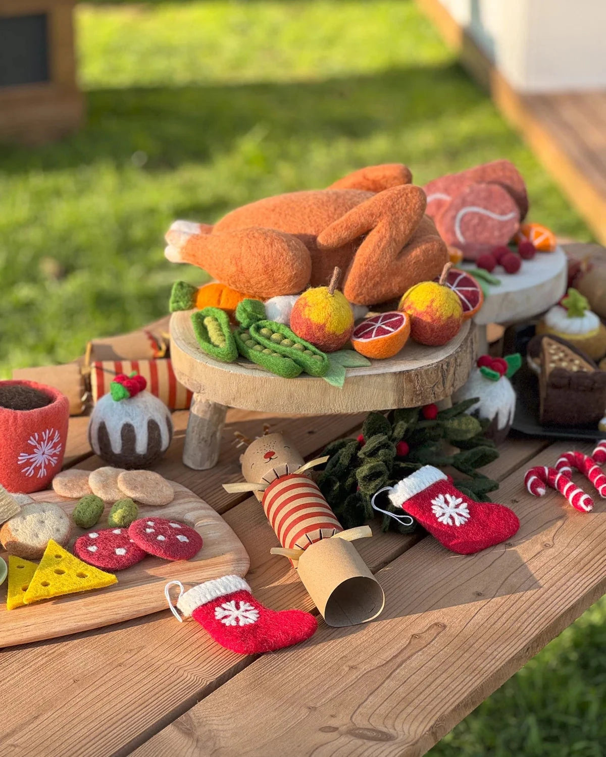 Tara Treasures - Felt Charcuterie Cheese Platter Play Food Set Felt Toy Tara Treasures 