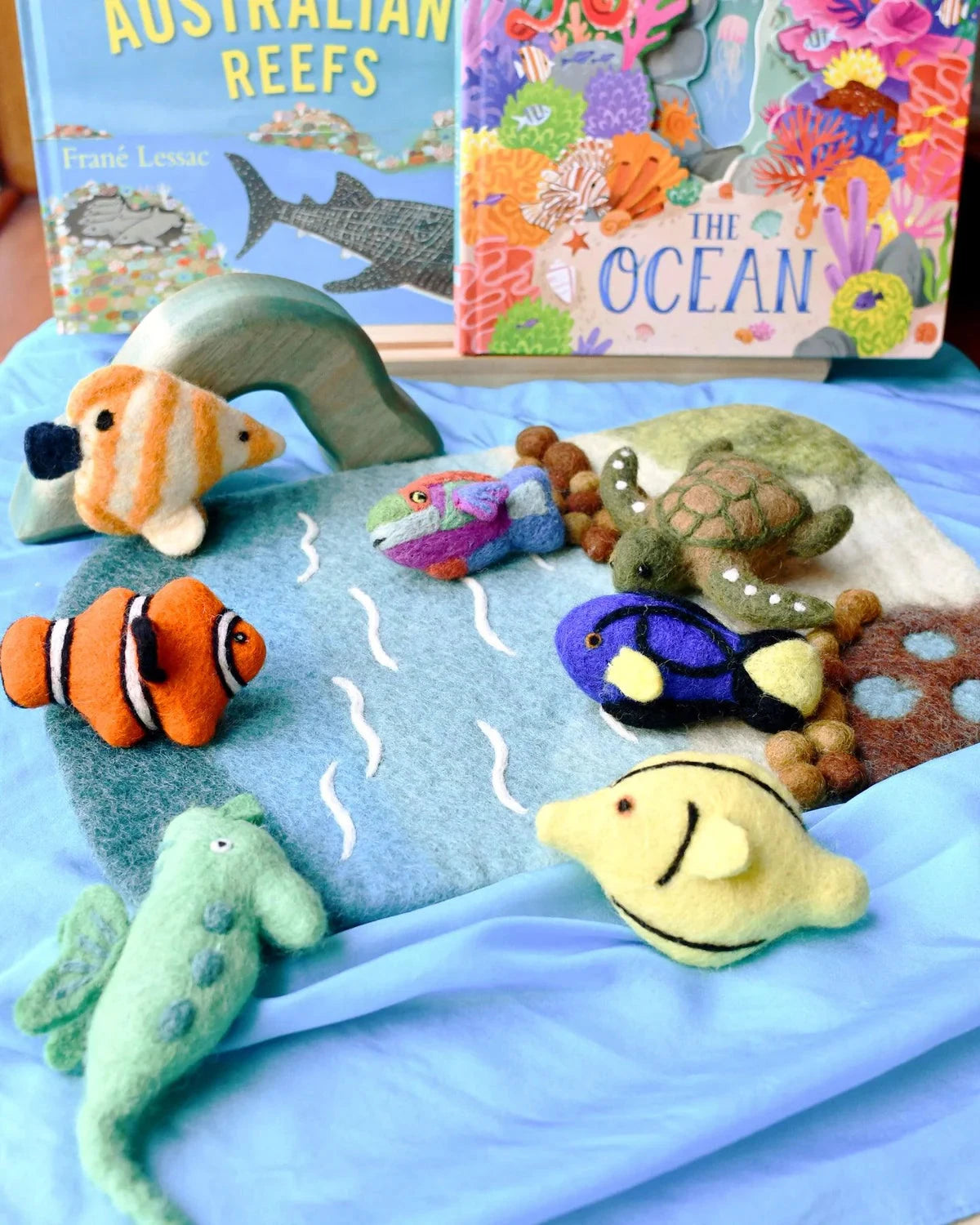 Tara Treasures - Felt Coral Reef Fish Toys Set Felt Toy Tara Treasures 