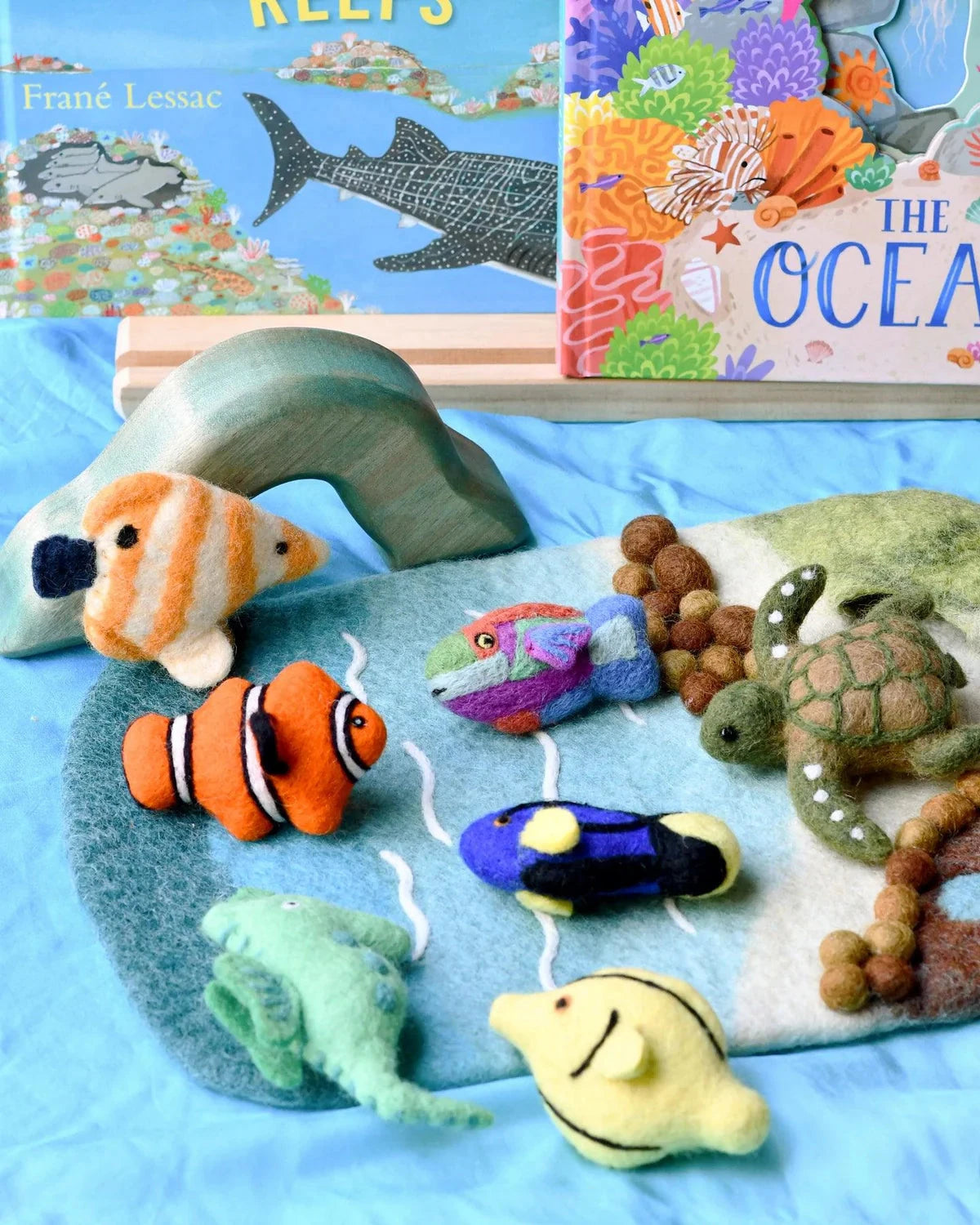 Tara Treasures - Felt Coral Reef Fish Toys Set Felt Toy Tara Treasures 