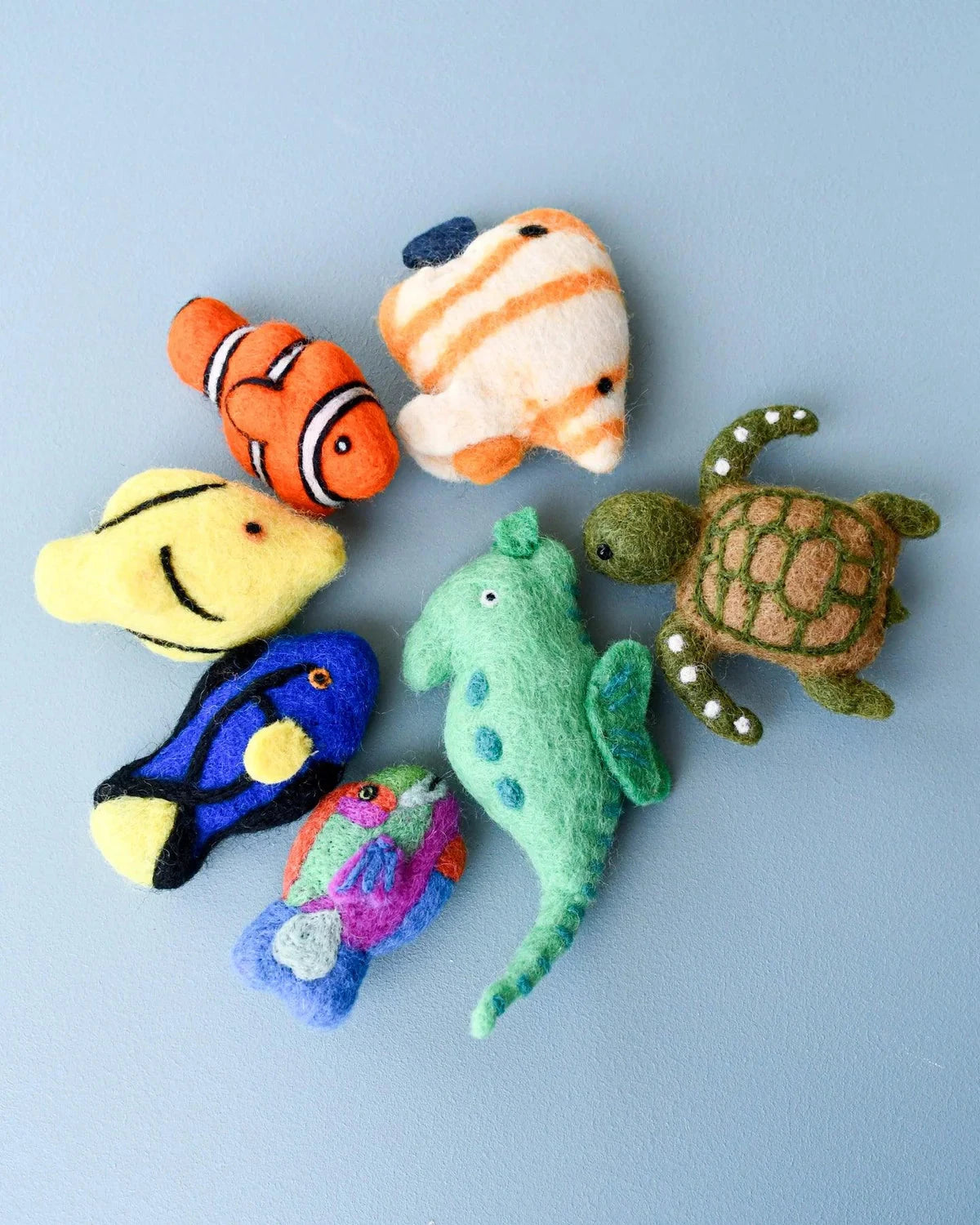 Tara Treasures - Felt Coral Reef Fish Toys Set Felt Toy Tara Treasures 