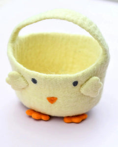 Tara Treasures - Felt Easter Egg Hunt Basket | Yellow Chick