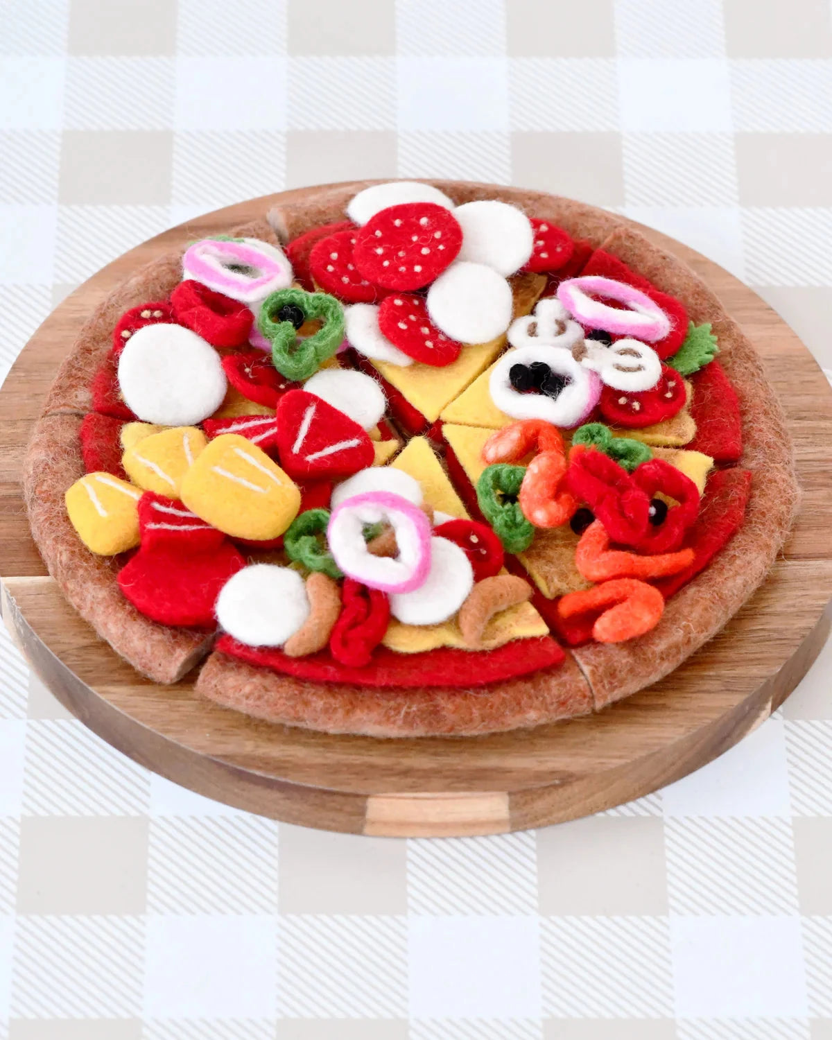Tara Treasures - Felt Mediterranean Pizza Slice Felt Toy Tara Treasures 