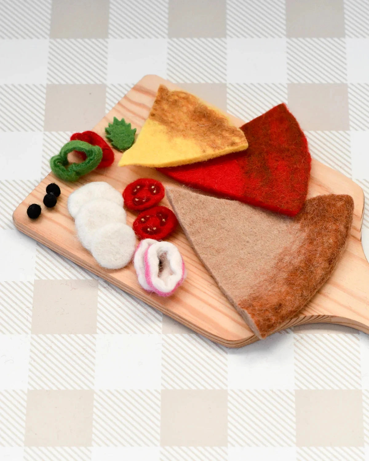 Tara Treasures - Felt Mediterranean Pizza Slice Felt Toy Tara Treasures 
