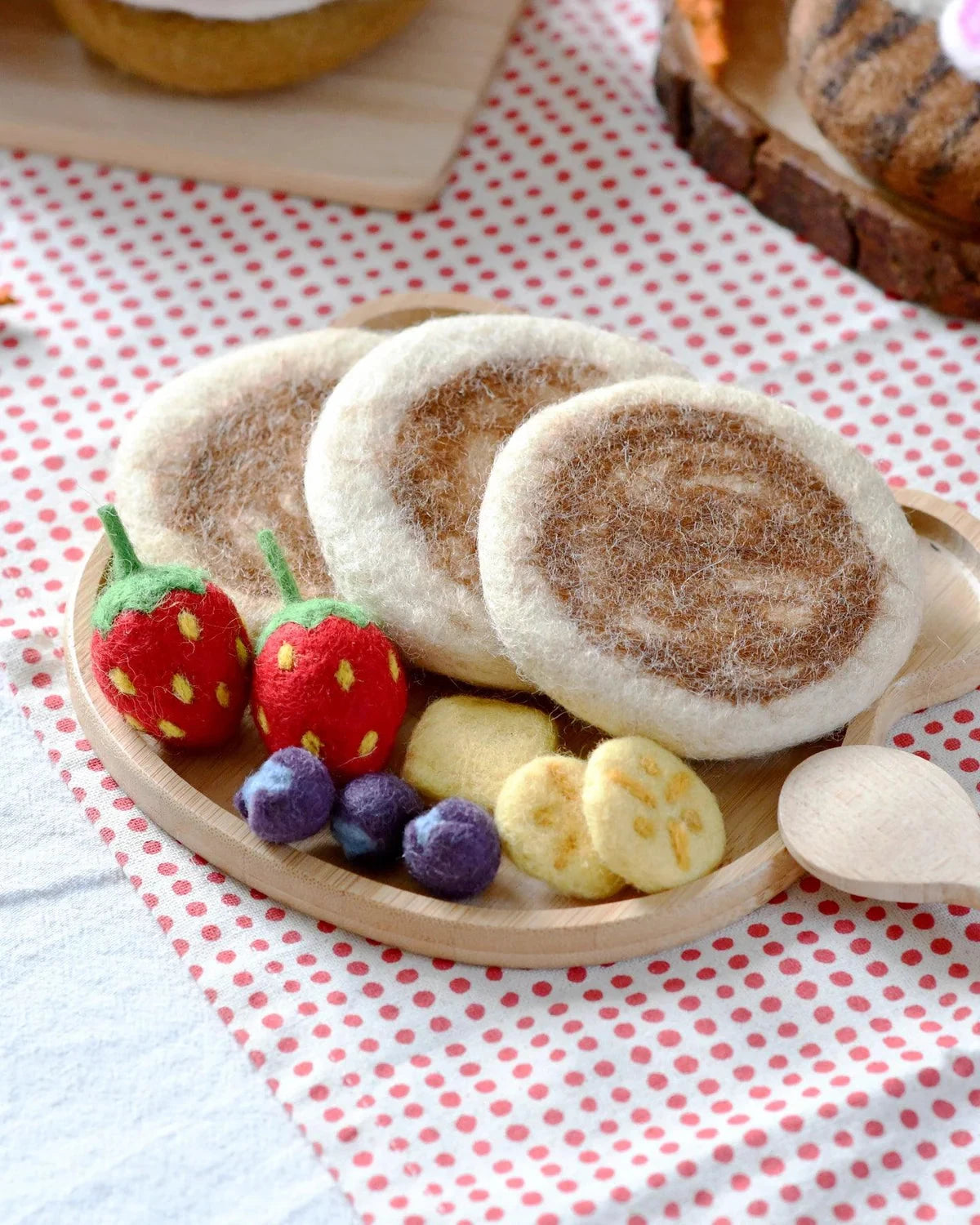 Tara Treasures - Felt Pancake Stack Play Food Set
