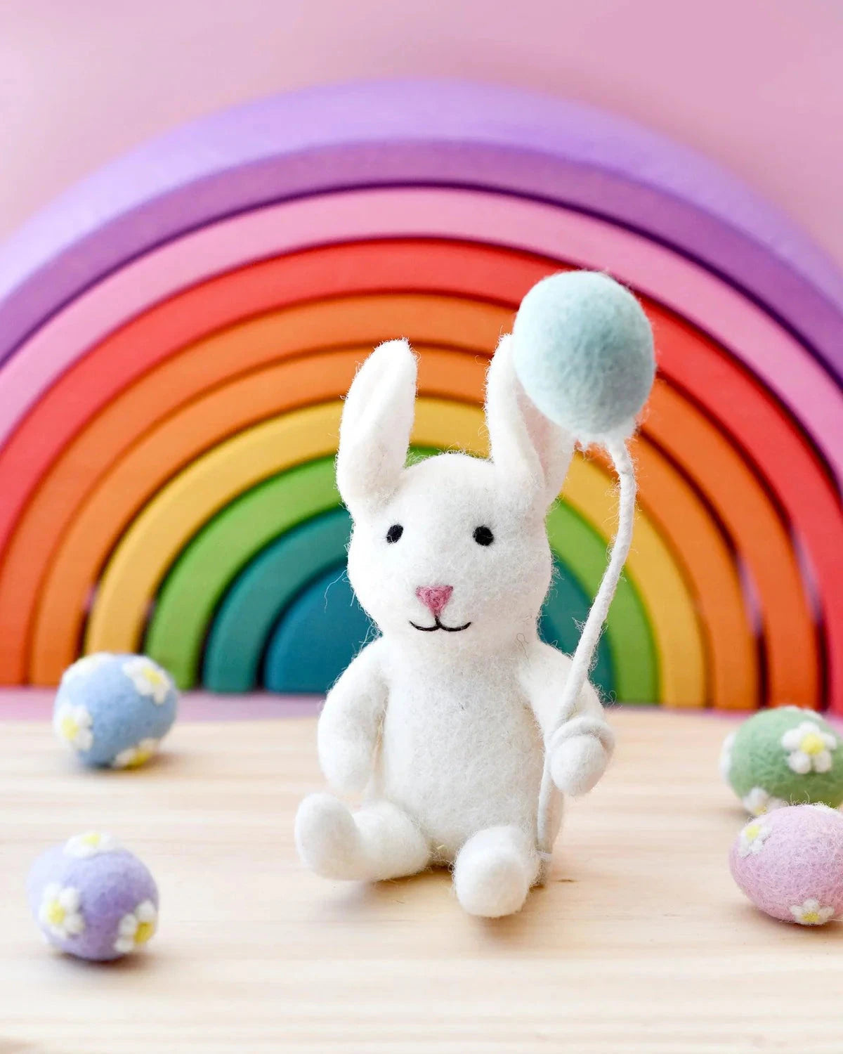 Tara Treasures - Felt Rabbit with Balloon Toy Felt Toy Tara Treasures 