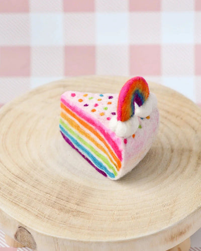 Tara Treasures - Felt Rainbow Cake Slice Felt Toy Tara Treasures 