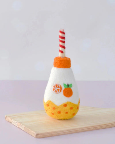 Tara Treasures - Felt Sparkling Orange Fruit Juice Bottle Felt Toy Tara Treasures 