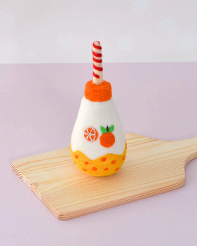 Tara Treasures - Felt Sparkling Orange Fruit Juice Bottle Felt Toy Tara Treasures 