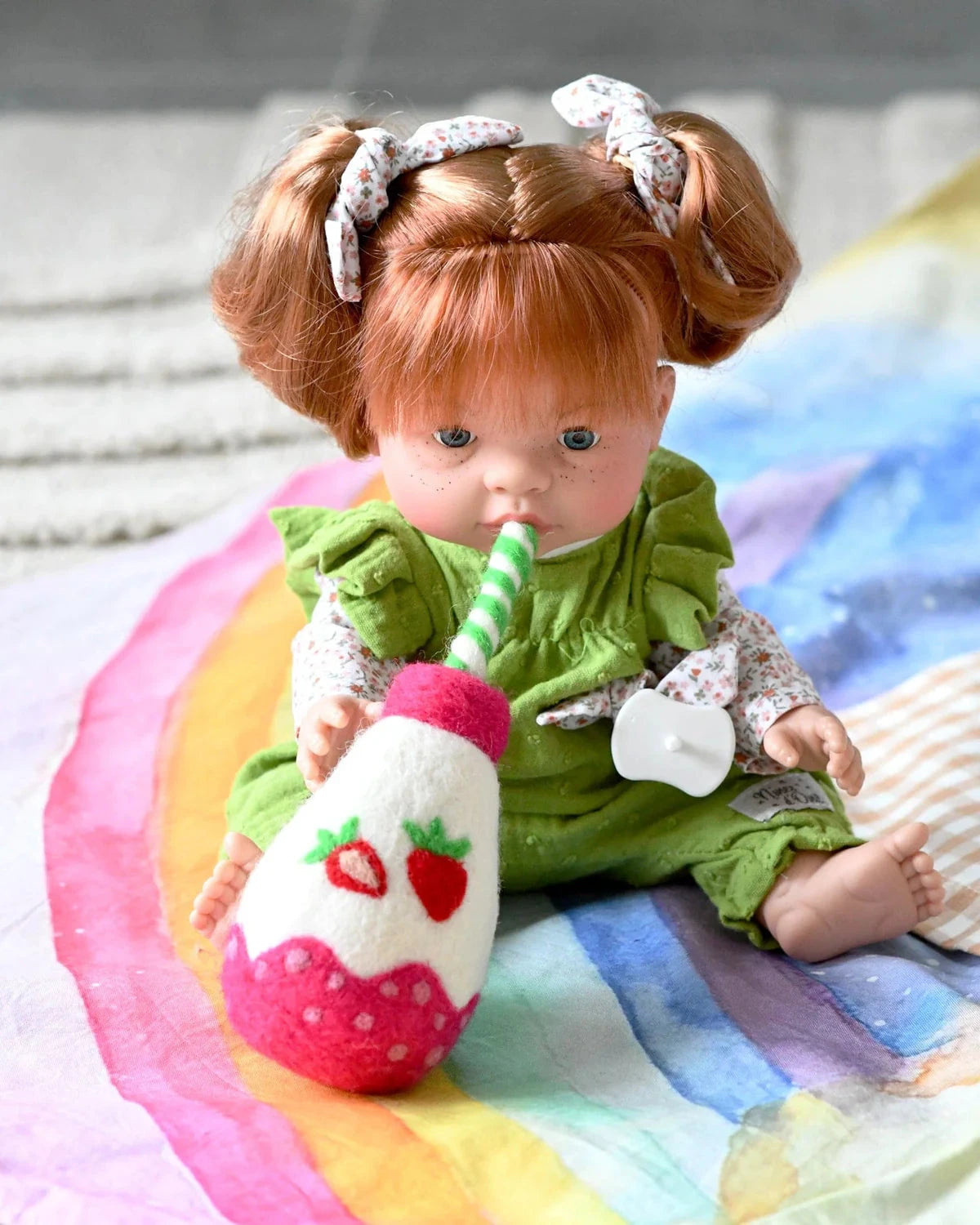 Tara Treasures - Felt Sparkling Strawberry Fruit Juice Bottle Felt Toy Tara Treasures 