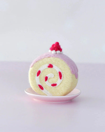 Tara Treasures - Felt Strawberry Swiss Roll Felt Toy Tara Treasures 