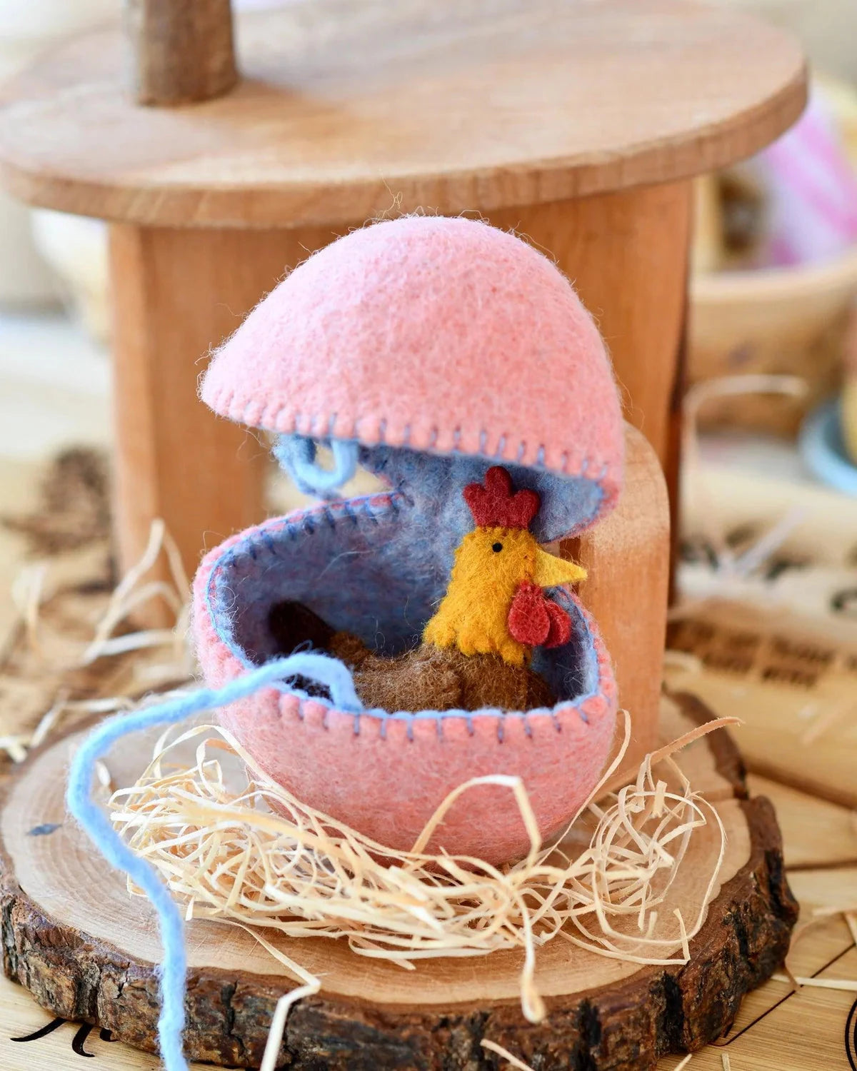 Tara Treasures - Felt Surprise Egg with Hen Inside Felt Toy Tara Treasures 