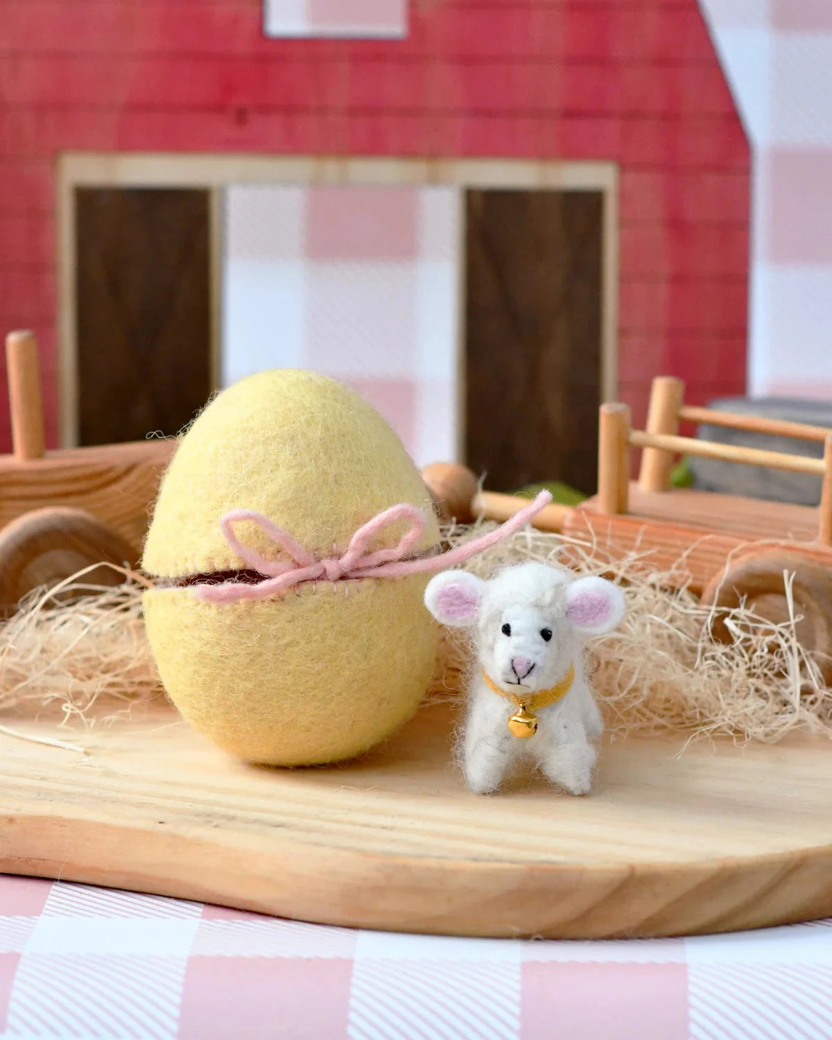 Tara Treasures - Felt Surprise Egg with Lamb Inside Felt Toy Tara Treasures 