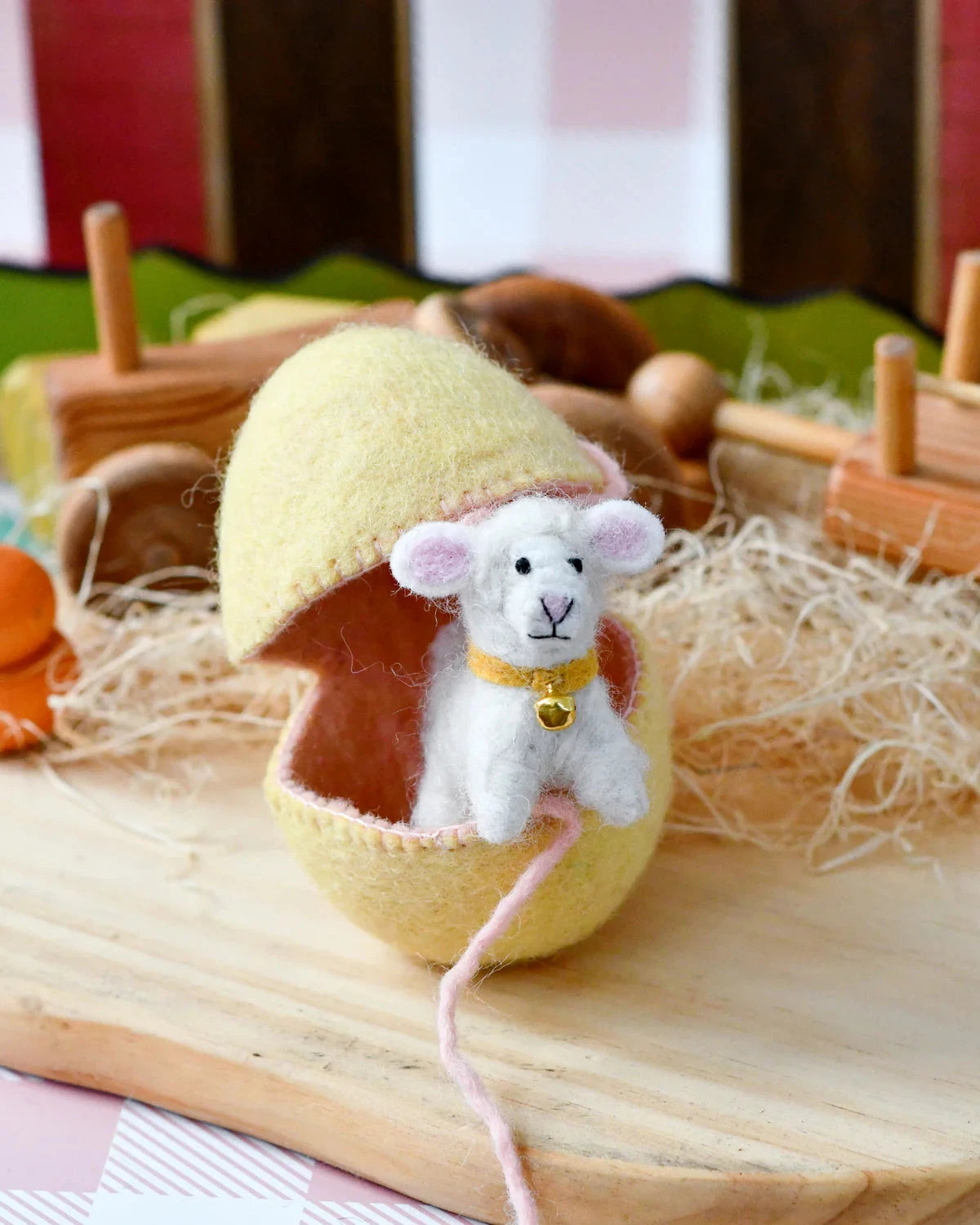 Tara Treasures - Felt Surprise Egg with Lamb Inside Felt Toy Tara Treasures 