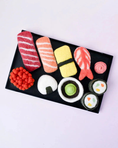 Tara Treasures - Felt Sushi Play Food Set Felt Toy Tara Treasures 