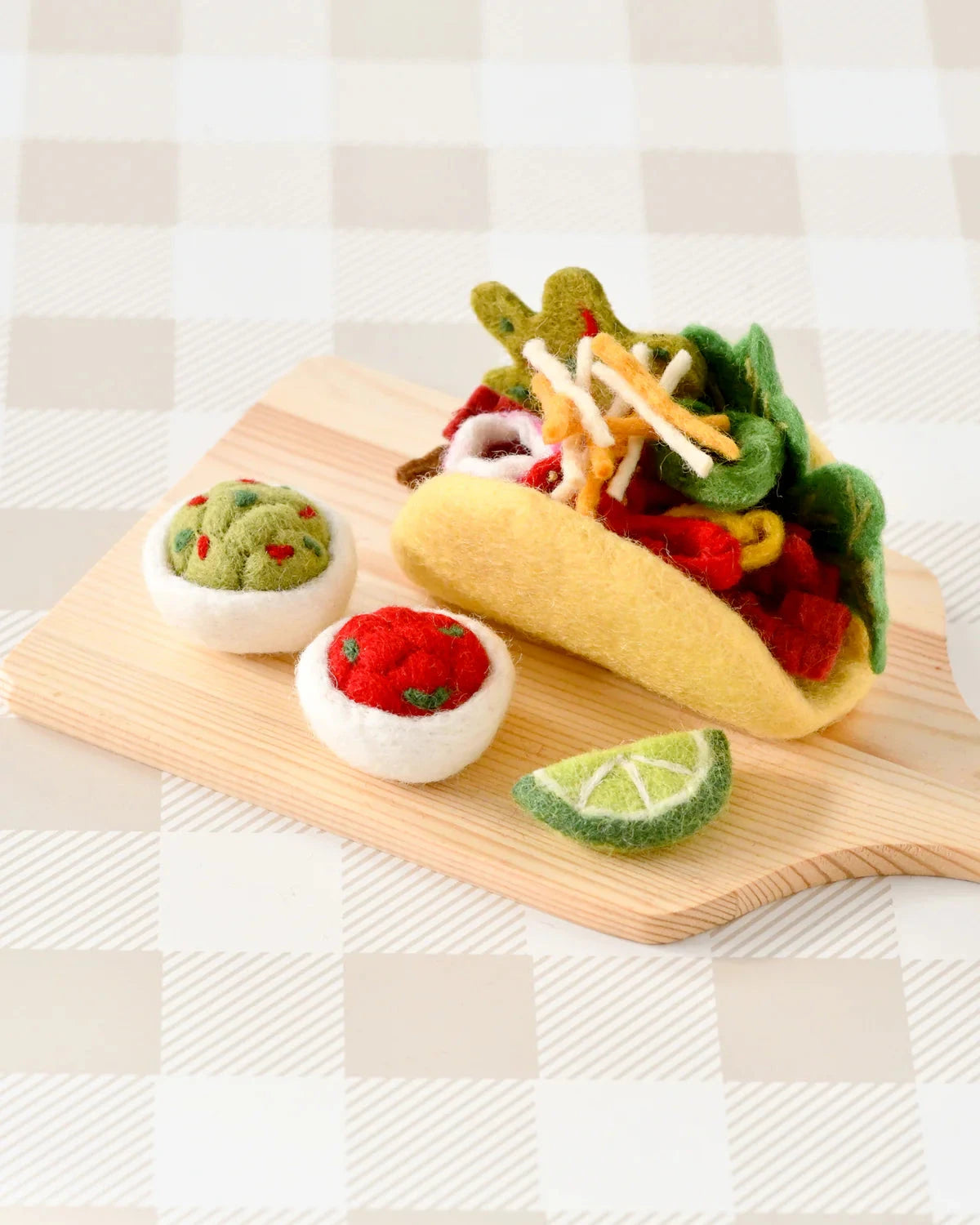 Tara Treasures - Felt Taco Play Food Set Felt Toy Tara Treasures 