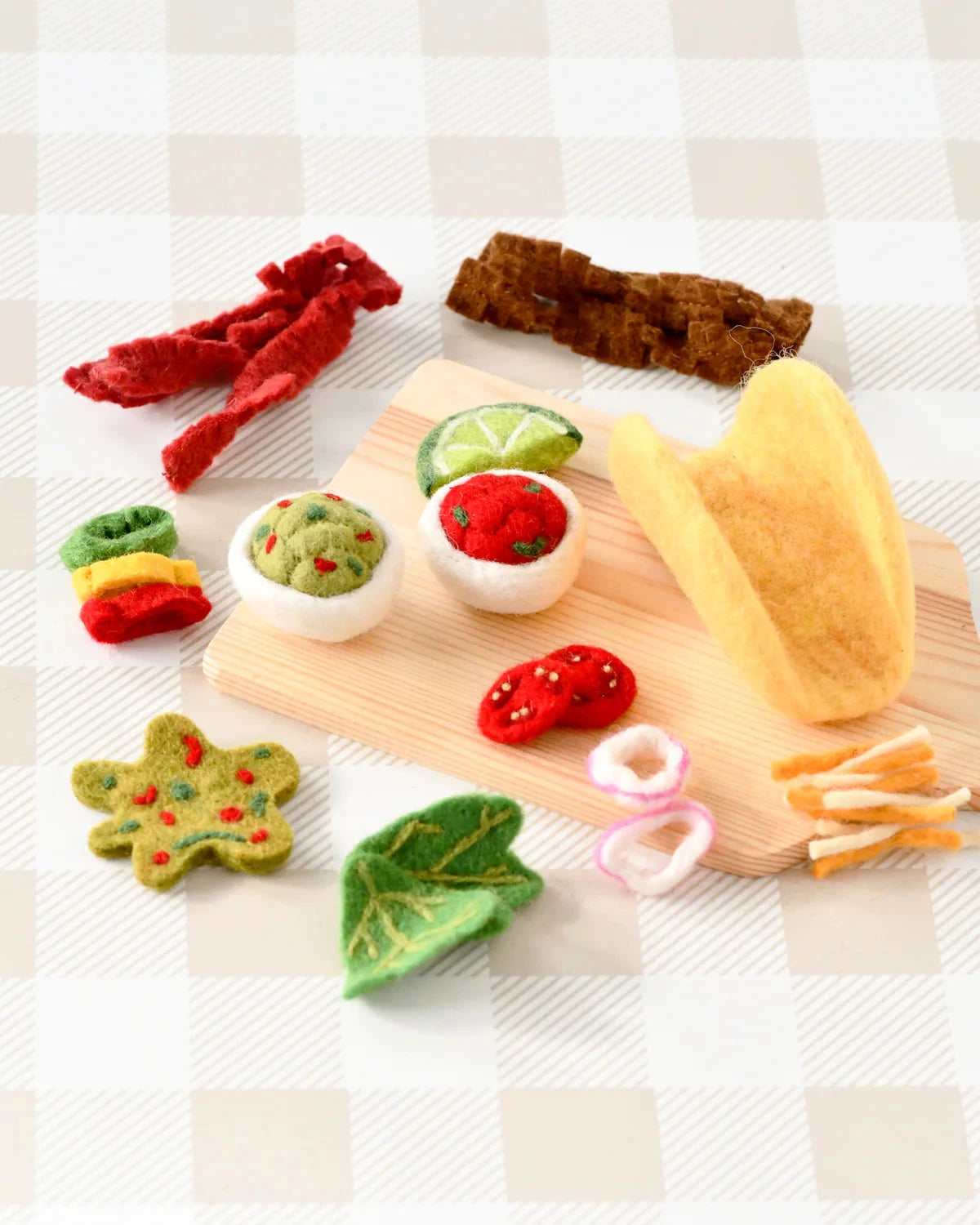 Tara Treasures - Felt Taco Play Food Set Felt Toy Tara Treasures 