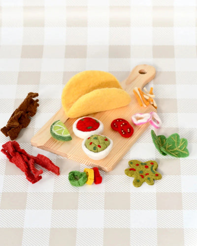 Tara Treasures - Felt Taco Play Food Set Felt Toy Tara Treasures 