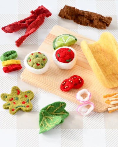 Tara Treasures - Felt Taco Play Food Set Felt Toy Tara Treasures 
