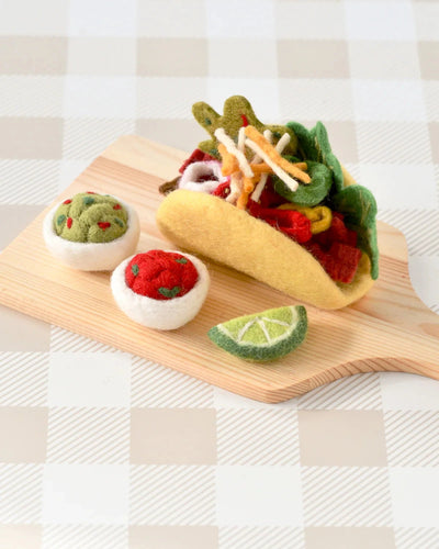 Tara Treasures - Felt Taco Play Food Set Felt Toy Tara Treasures 