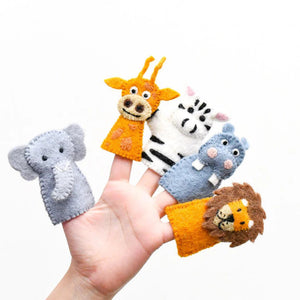 Tara Treasures Finger Puppets - Safari Animals