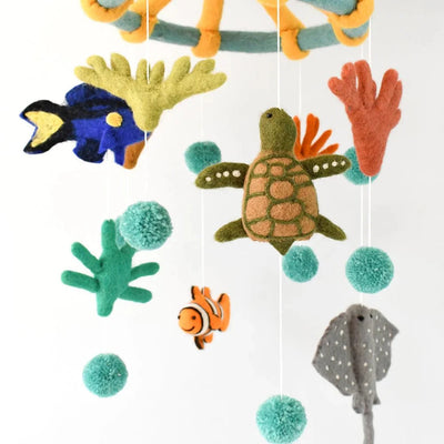 Tara Treasures Nursery Cot Mobile - Coral Reef Sea Creatures - Great Barrier Reef Mobile Tara Treasures 
