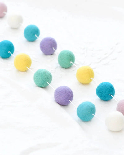 Tara Treasures - Pompom Felt Ball Garland | Pastel Garland Tara Treasures 