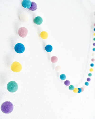Tara Treasures - Pompom Felt Ball Garland | Pastel Garland Tara Treasures 