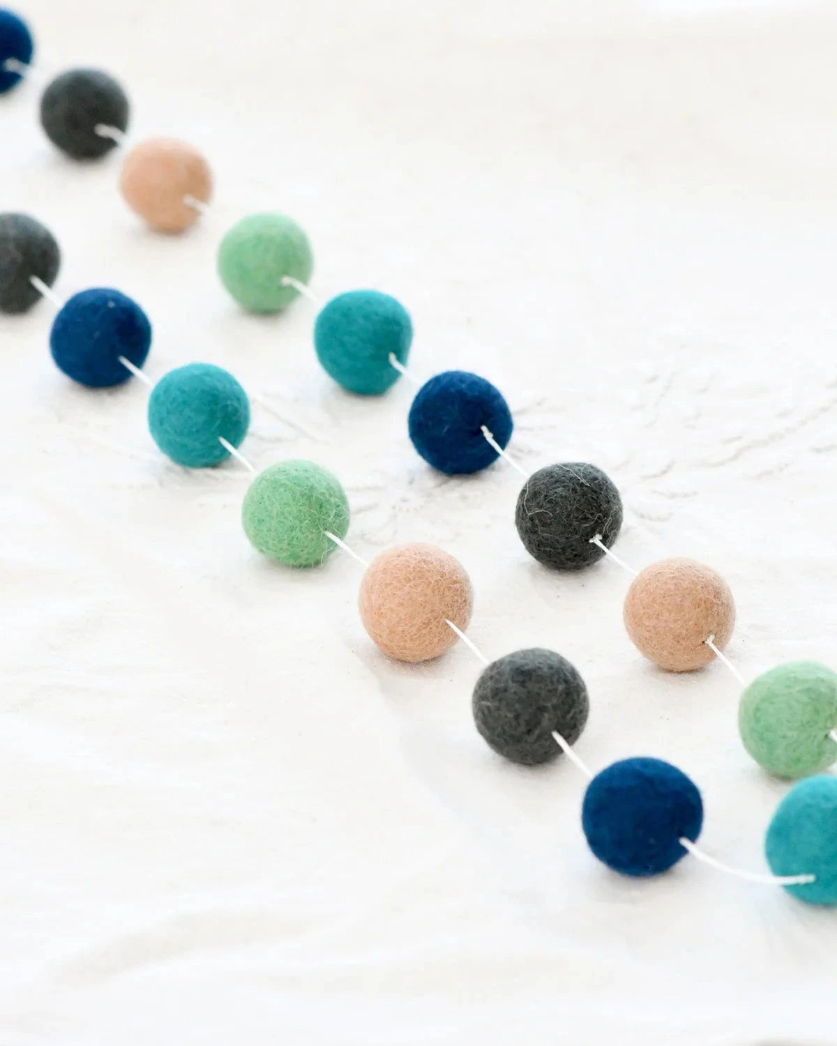 Tara Treasures - Pompom Felt Ball Garland | Seaside Garland Tara Treasures 