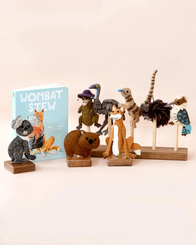 Tara Treasures - Wombat Stew Finger Puppets Set Finger Puppets Tara Treasures 