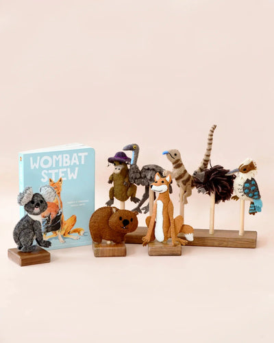 Tara Treasures - Wombat Stew Finger Puppets Set Finger Puppets Tara Treasures 