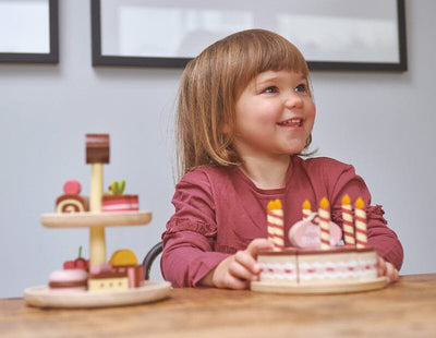 Tender Leaf Toys - Chocolate Birthday Cake Wooden Toy Tender Leaf Toys 