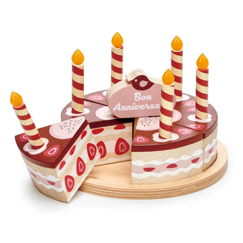 Tender Leaf Toys - Chocolate Birthday Cake Wooden Toy Tender Leaf Toys 