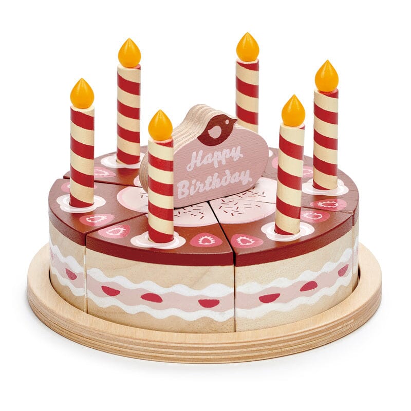 Tender Leaf Toys - Chocolate Birthday Cake Wooden Toy Tender Leaf Toys 